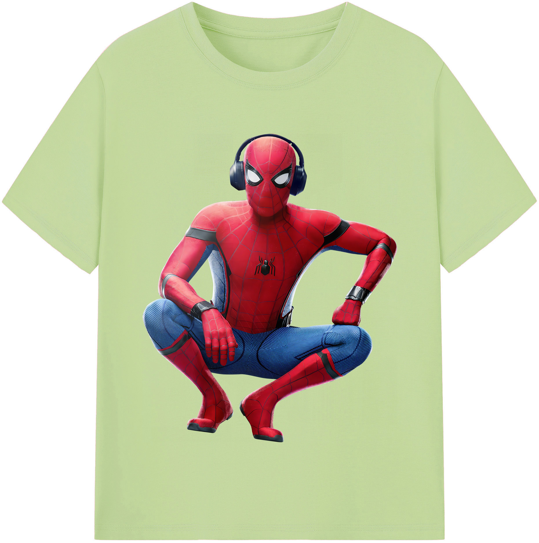 （画像用） Spider Man スパイダーマン 綿100％半袖Tシャツ（フロントプリント）